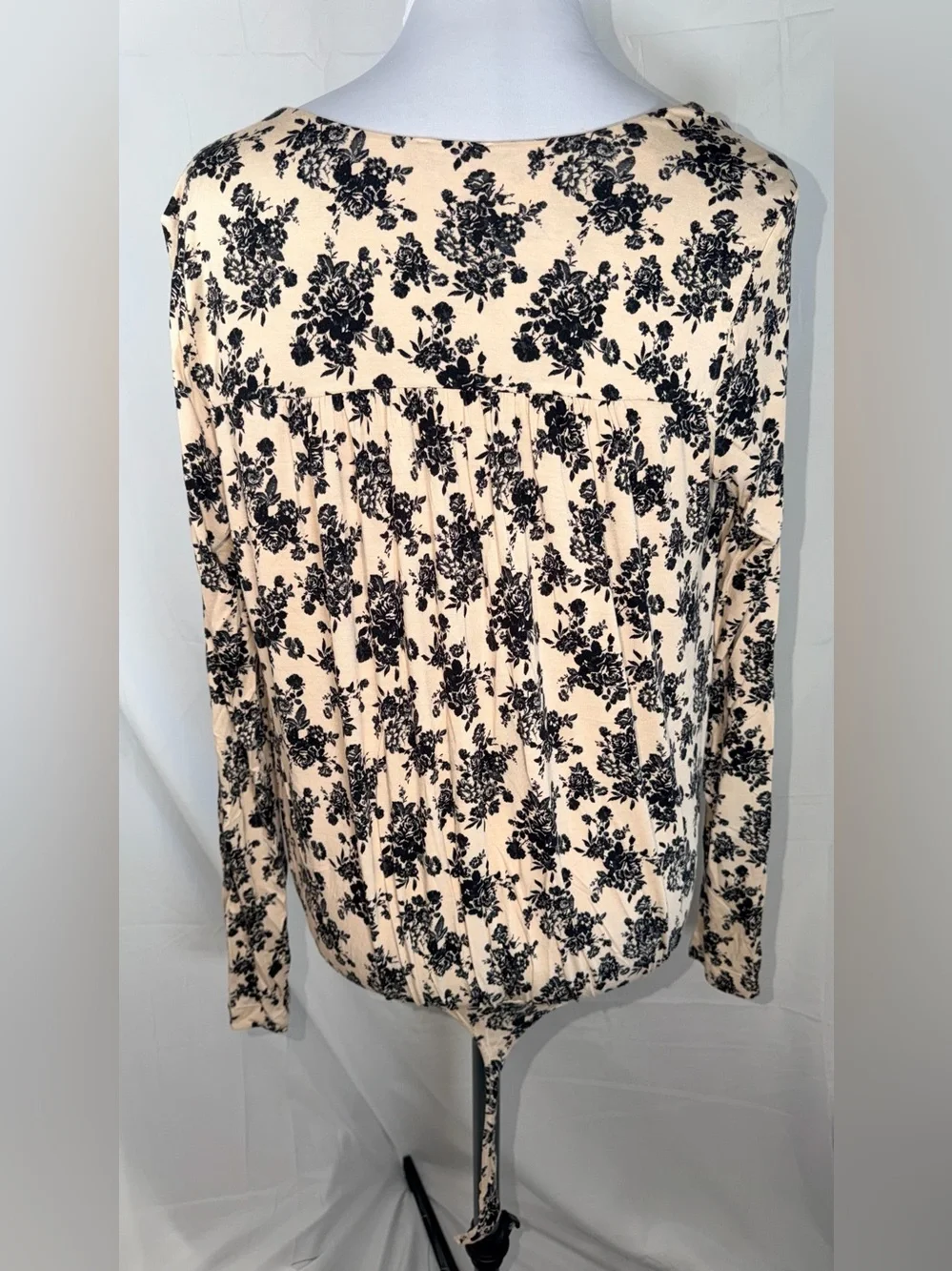 Free People Printed Turnt Long Sleeve Bodysuit